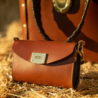 JBG Tote with Removable Saddlebag in Chestnut Leather with 14k Gold Hardware