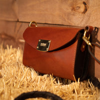 Saddlebag in Chestnut Leather with 14k Gold Hardware